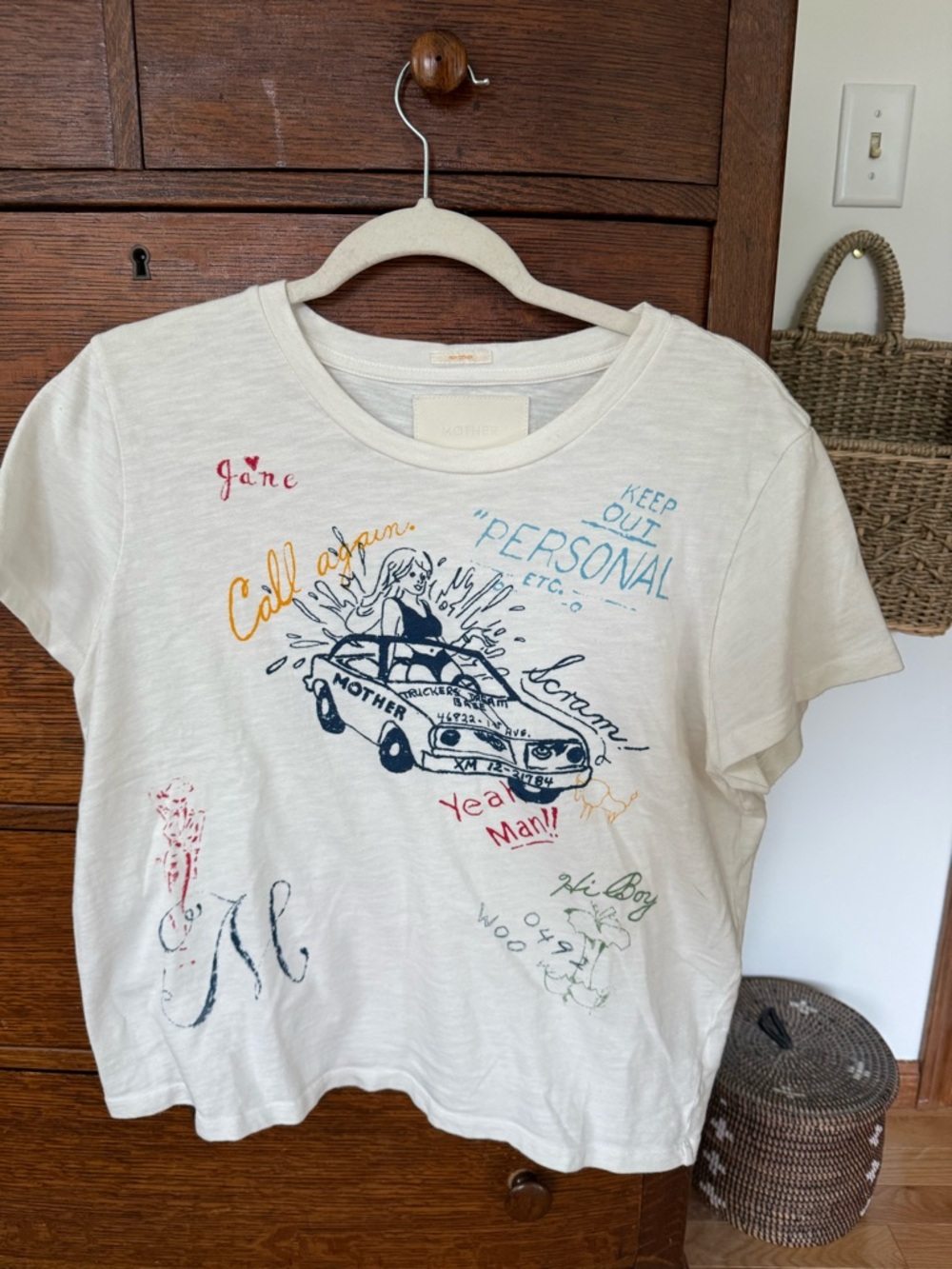 MOTHER Graphic Crop Tee